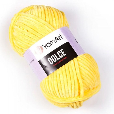Пряжа YarnArt DOLCE 100г/120м  (100% микрополиэстер), лимон [761]