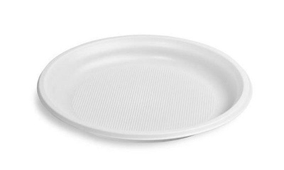 Одноразовая тарелка плоская d 220мм, ПС, холодное/горячее                          