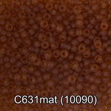 Бисер стеклянный GAMMA 5гр матовый, коричневый, круглый 10/*2,3мм, 1-й сорт Чехия, C631mat (10090)