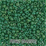 Бисер стеклянный GAMMA 5гр непрозрачный радужный, зеленый меланж, круглый 10/*2,3мм, 1-й сорт Чехия, A062 (54250)