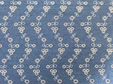 Ткань джинс FD 48*50см Волна, (40% п/э, 60%х/б) голубой/коричневый КЛ25998