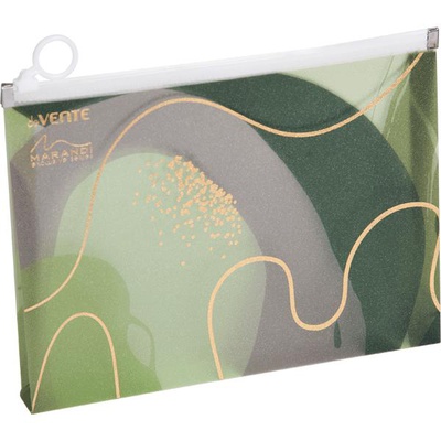 Папка на молнии с расширением А5 180 мкм полупрозрачная искрящаяся фактура с рисунком тиснение фольгой, deVENTE. Marandi. Sparkle, индивидуальная маркировка, 3072219 