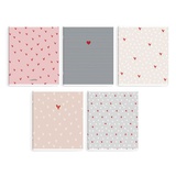 Тетрадь 48 л. клетка на скрепке "С любовью", обложка - выборочный ТВИН лак, мелованный картон 190 г/м², упаковка ассорти, [70893]