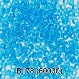 Бисер стеклянный GAMMA 5гр прозрачный, голубой, круглый 10/*2,3мм, 1-й сорт Чехия, B178 (60030)