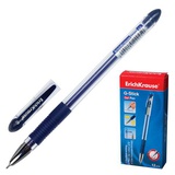 Ручка гелевая 0,4мм синяя ERICH KRAUSE "G-STICK", игольчатый стержень, резиновый грип, [142267]