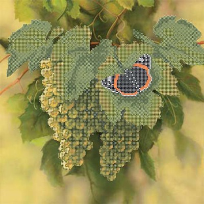 Канва/ткань (бисер) А3 Зеленый виноград Астрея АРТ,  [АСТ.73204]