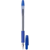 Ручка шариковая 0,7мм синяя Attomex. Aviator, прозрачный корпус, каучуковый держатель, сменный стержень, индивидуальная маркировка 5070112