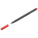 Ручка капиллярная Faber-Castell "Grip Finepen"  0,4 мм, красная, трехгранная,  151621