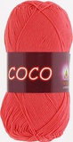 Пряжа Vita Coco 50г/240м (100%хлопок), коралловый 4308