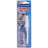 Набор маркер SECURITY UV-PEN со специальными секретными чернилами и брелок с ультрафиолетовой лампой, (CENTROPEN),  [C10667]