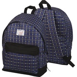Рюкзак подростковый "deVENTE" 40x30x14 см с 1-м отделением, 1-м передним карманом, черно-синяя клетка с черным 7033847