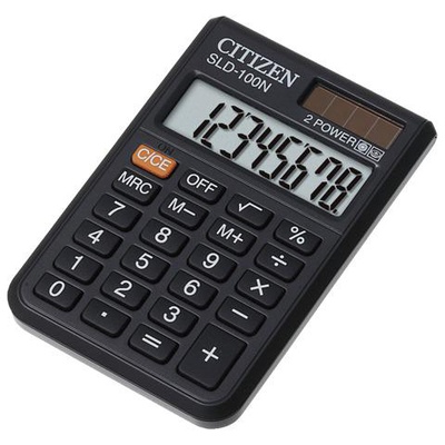 Калькулятор карманный CITIZEN SLD-100N , 8 разр., двойное питание, 88х57мм, оригинальный, 250086