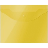 Папка на кнопке А5 полупрозрачная желтая 150мкм OfficeSpace,  [267528]