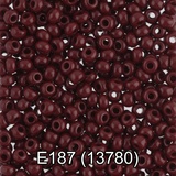 Бисер стеклянный GAMMA 5гр непрозрачный, темно-коричневый, круглый 10/*2,3мм, 1-й сорт Чехия, Е187 (13780)
