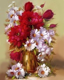 Картина по номерам 40х50см Цветы в вазе VA-2010 (сложность ***)