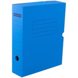 Короб архивный 75 мм, микрогофрокартон, с клапаном, синий, до 700л., OfficeSpace, [225412]