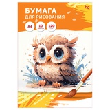 Папка для рисования А4, 10л., BG, 120г/м2,  обложка мелованный картон, Пр10А4_58064
