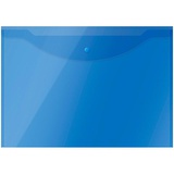 Папка на кнопке А3 150мкм OfficeSpace, полупрозрачная, синяя 267523