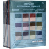 Комплект (12шт.) предметных тетрадей 48л. BG "Single colour", эконом, со справочным материалом, мелованный картон [ТПК5ск48 63721]