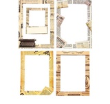 Набор декоративных рамок из картона "Газета", 5шт. 13,5см×0,3см×19см,  [1206679]