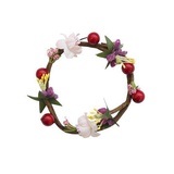 Декор для творчества "Венок для свечей" ( цветы и ягоды ) D7,5х2,5см МН1-157 7715359