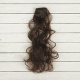 Волосы - тресс для кукол "Кудри" длина волос 40 см, ширина 50 см, №4А, 2294359 ( шатен )