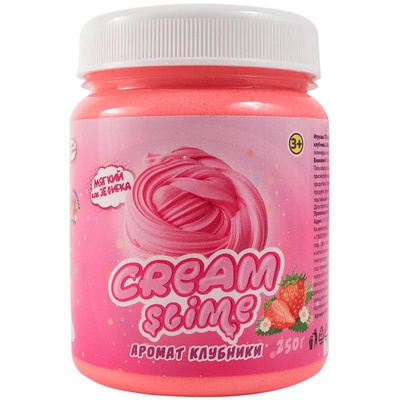 Слайм Cream-Slime 250мл, розовый, с ароматом клубники, SF02-S
