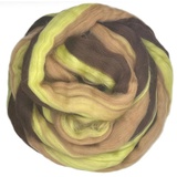 Шерсть для валяния Пехорка 50гр. 100% шерсть Птонкая мульти липа/шоколад,  [1556]