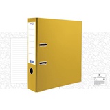 Папка-регистратор 50мм Attomex, PVC c металлической окантовкой нижней кромки, наварной карман с этикеткой, желтая, собранная 3093805