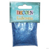 Блестки декоративные DECOLA 20г 0,3мм, цвет: голубой радужный W041-239-0,3