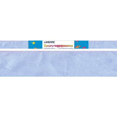 Бумага гофрированная (креповая) 50*250 см, 32 г/м2, deVENTE, серо-голубая в рулоне, 8040805
