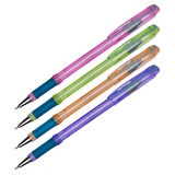 Ручка шариковая 0,4мм синяя Berlingo I-10 Color, резиновый грип, металлический наконечник,  корпус ассорти, 285412 