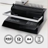 Переплетная машина для пластиковой пружины BR B12 (  перф. 12л, / сшивает до 450л ), эргономичная ручка на всю ширину