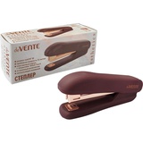 Степлер №10  deVENTE. Esthetics, мощность 12 л., покрытие Velvet Touch, бургунди, металлические детали цвета розового золта, 4142519