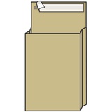 Конверт-пакет крафт-бумага C4, UltraPac, объемный 229*324*40 мм, коричневый, на 300 листов, отрывная клейкая лента, 130г/м2 381227
