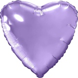 Шар воздушный (фигурный) 30"/76,5см "Сердце" slim, пастельный фиолетовый Agura 755846