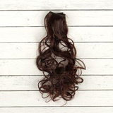 Волосы - тресс для кукол "Кудри" длина волос 40 см, ширина 50 см, №6А, 2294349 ( шатен )