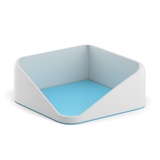 Подставка для бумажного блока ErichKrause® Forte, Pastel, пластиковая, белая с голубой вставкой, ЕК55975