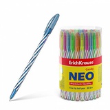 Ручка шариковая 0,7мм синяя ErichKrause® Neo® Candy, полупрозрачный матовый корпус, ЕК47550