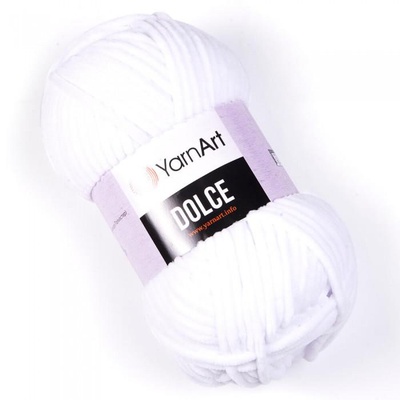 Пряжа YarnArt DOLCE 100г/120м (100% микрополиэстер),  белый 741