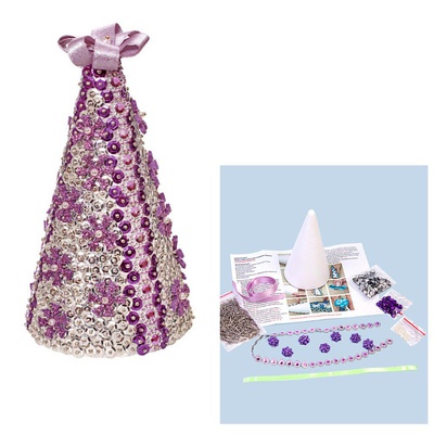 Набор для творчества из пайеток 12см Елка, цвет ассортименте, ШП  ( 8+ )