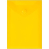 Папка на кнопке А6 (105х148мм) 150 мкм, прозрачная желтая, СТАММ ММ-13842