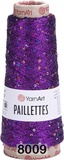 Пряжа YarnArt PAILLETTES  50г/800м (75% металлизированный полиэстер, 25% пайетки), фиолетовый 8009