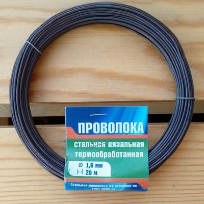 Проволока стальная вязальная термообработанная 1,6ммх 20м, 2756339
