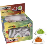 Ластик deVENTE "Trio" синтетический каучук, белый с цветной сердцевиной, 48x48x10 мм, dust-free, в индивидуальной упаковке, в картонном дисплее 8030603