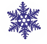 Мини-плакат вырубной "Снежинка синяя": 156х166 мм [НВ-17/6]