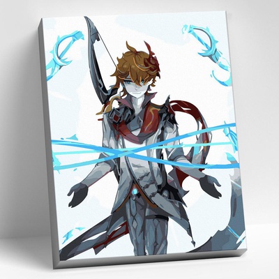 Картина по номерам (на холсте) 30х40см Геншин. Тарталья, CHR0129 (сложность **)