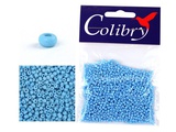 Стеклянный бисер Colibry 20г непрозрачный голубой (63)
