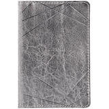 Oбложка для паспорта OfficeSpace "Silver", кожа, серебро, тиснение фольгой, [311090]
