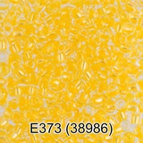 Бисер стеклянный GAMMA 5гр прозрачный с перламутровым отверстием, желтый, круглый 10/*2,3мм, 1-й сорт Чехия, Е373 (38986)